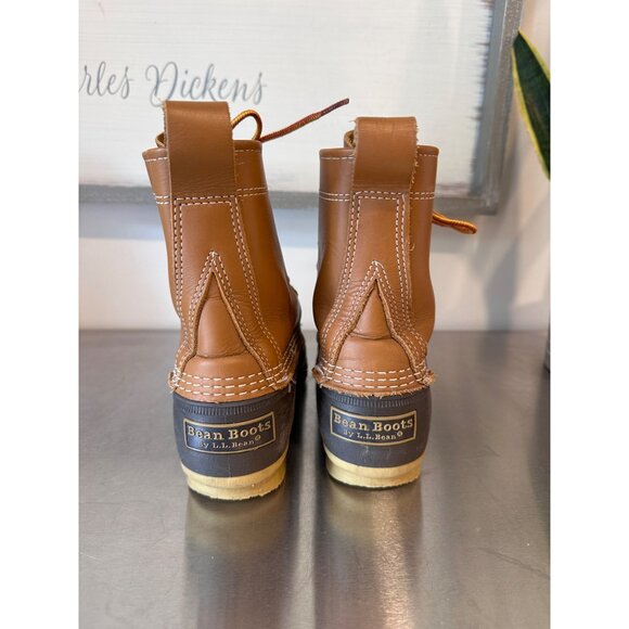 L.L. Bean Tan and Black Lace-Up Boots - Picture 2 of 7